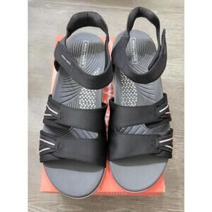 Easy Spirit Black Weber Cushioned Sandals Women Size 8